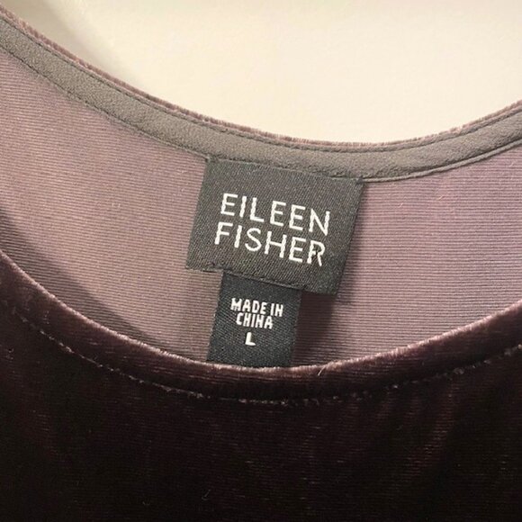 Eileen Fisher Sleeveless Shell Tank Top Silk Blend Size Large Purple - Picture 9 of 13